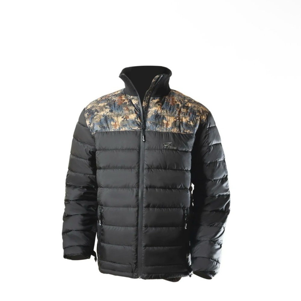 Men's Black and Camouflage Puffer Jacket